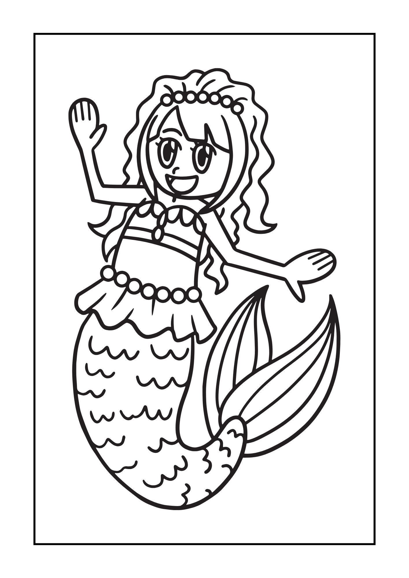 Purple Mermaids Coloring Book