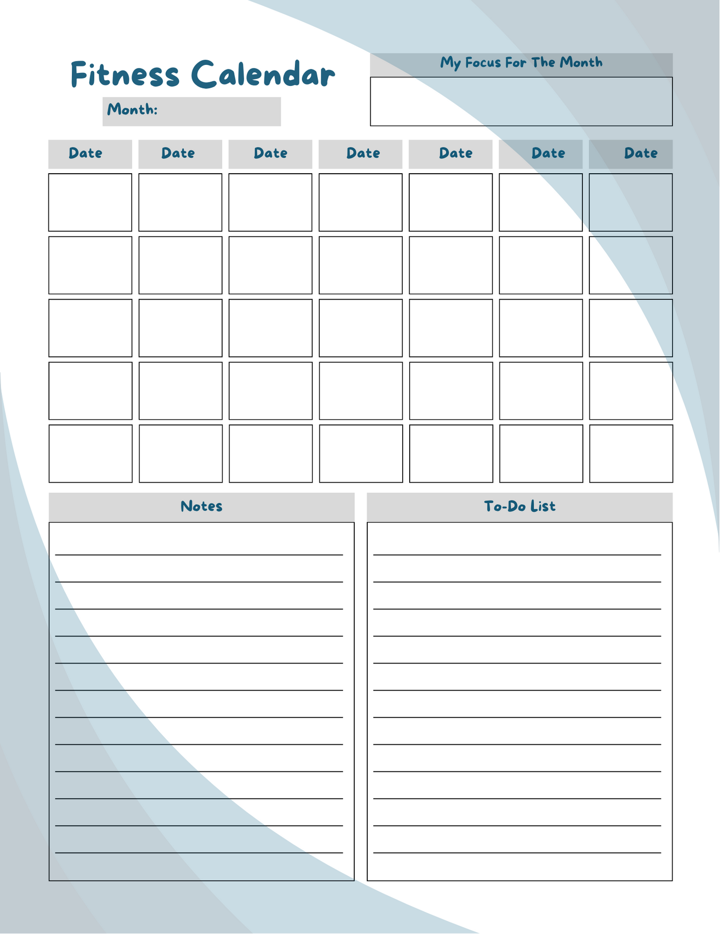 Health and Wellness Planner