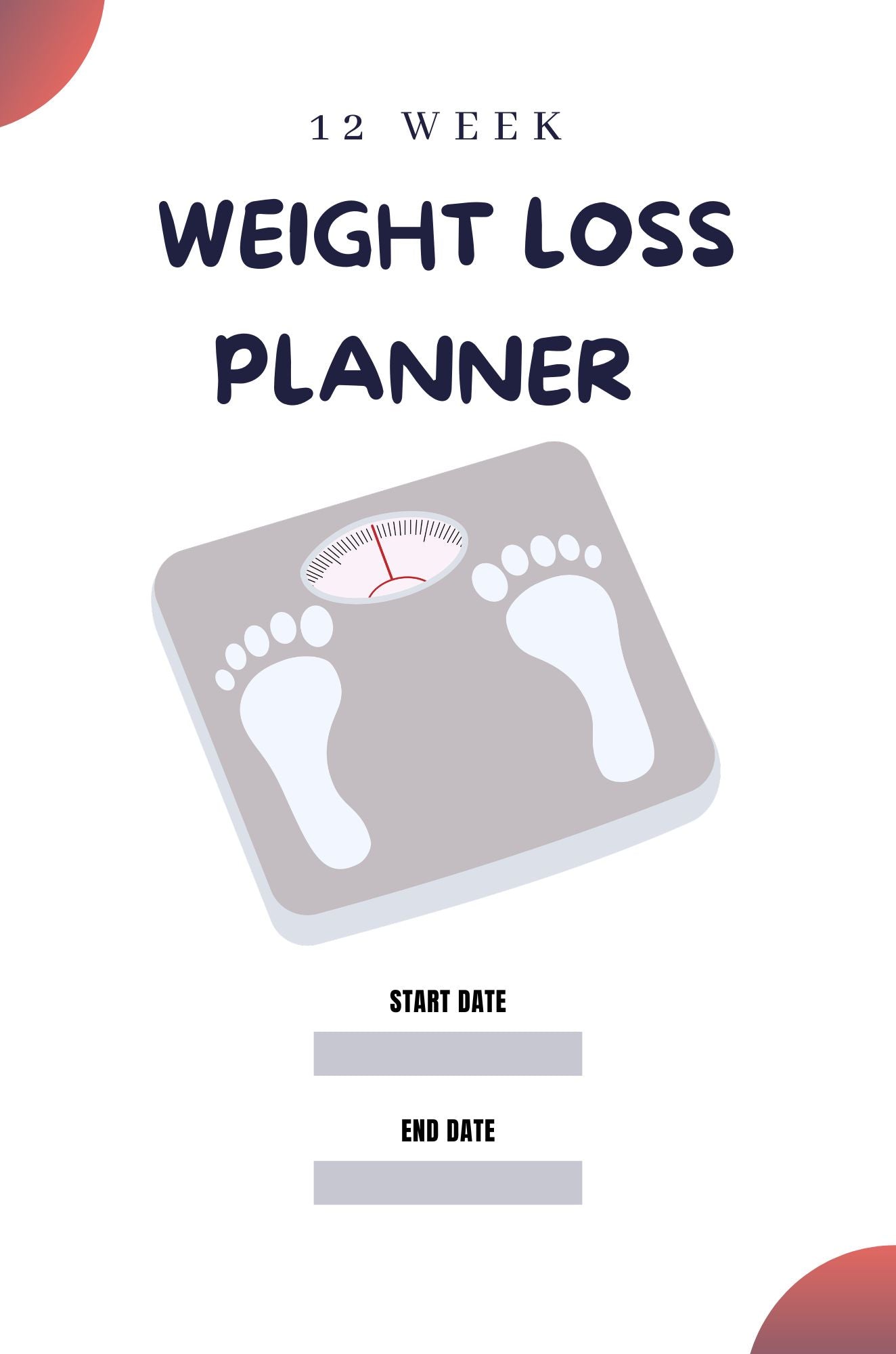 12 Week Weight Loss Planner
