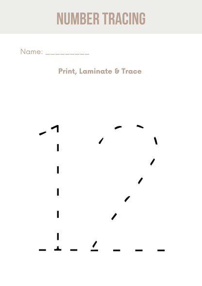 Number Tracing Workbook