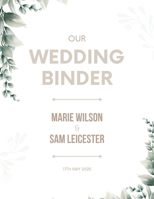 Our Wedding Binder