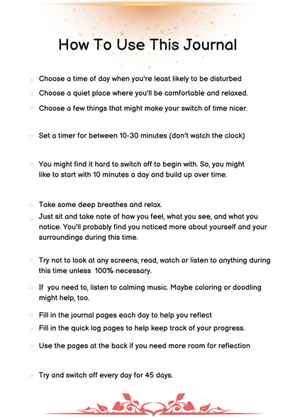 Switch Off Journal