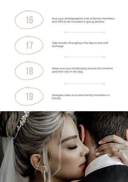 50 Essential Tips for a stress-free wedding day