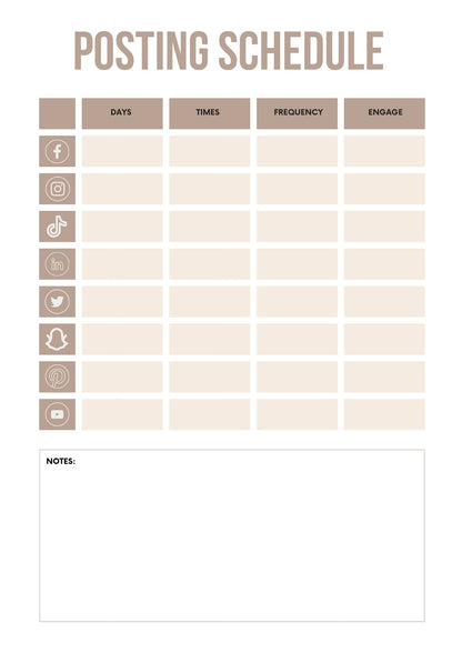 Social Media Marketing Planner