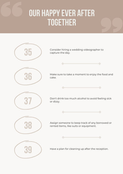 50 Essential Tips for a stress-free wedding day