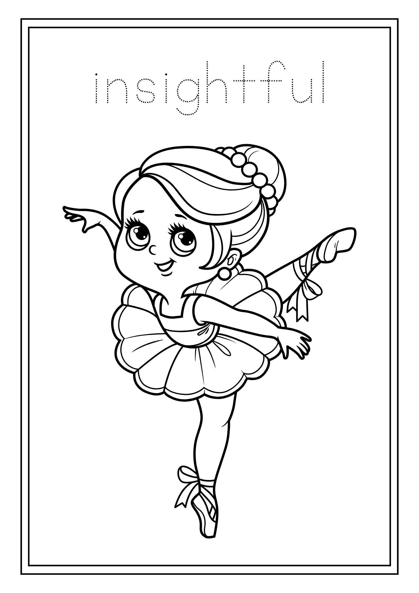 Ballerina Affirmations Colouring Book