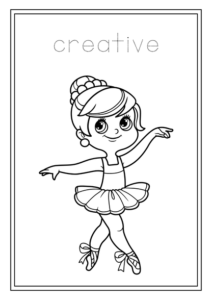 Ballerina Affirmations Colouring Book