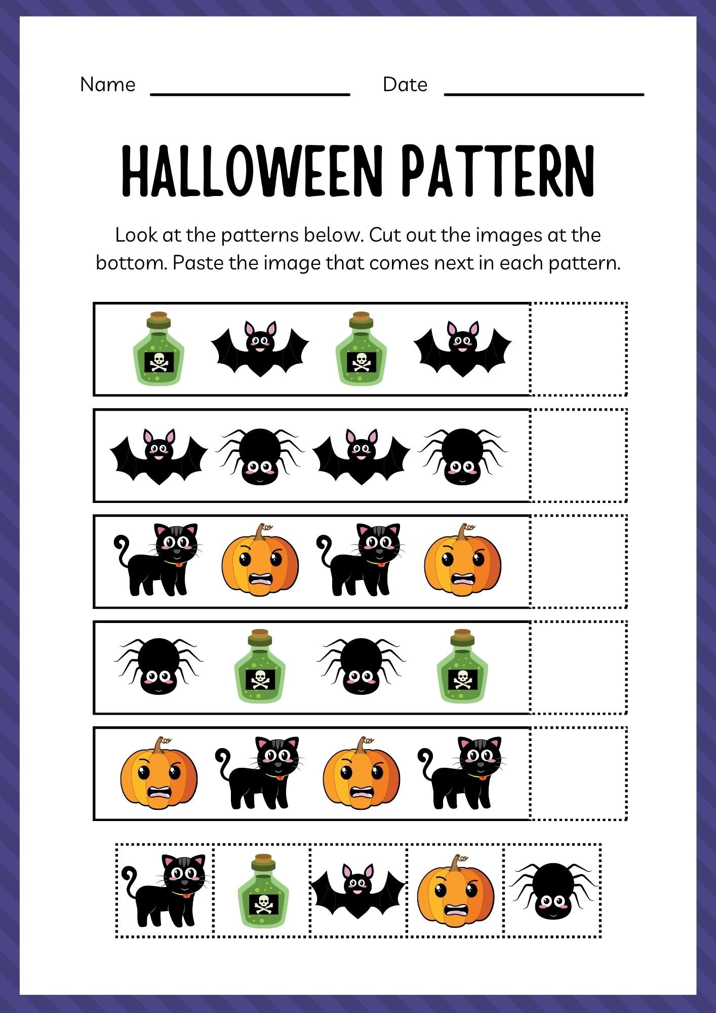 Kindergarten Halloween Workbook
