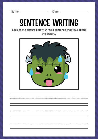 Kindergarten Halloween Workbook