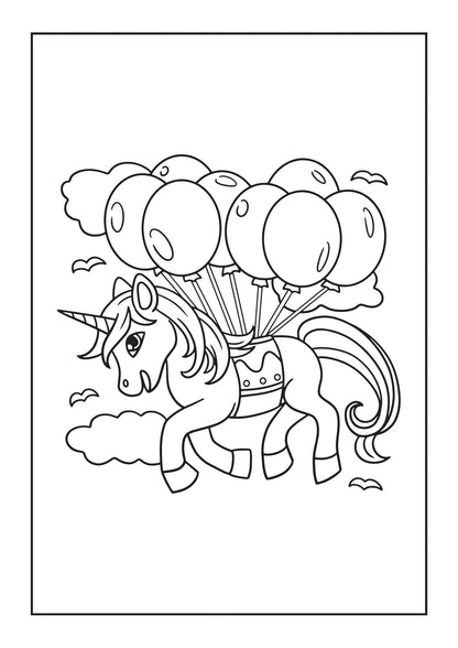 Pink Unicorns Colouring Book
