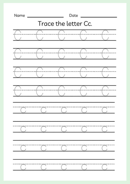 Preschool Alphabet Workbook