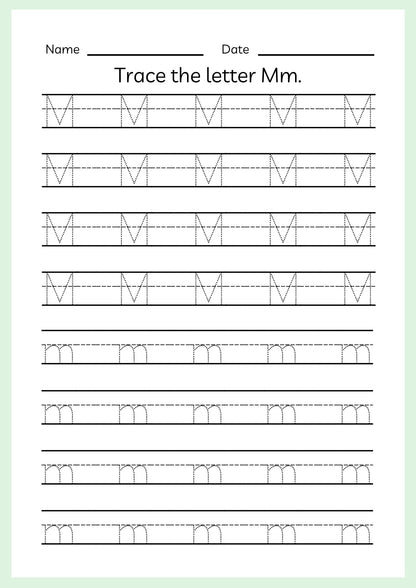 Preschool Alphabet Workbook