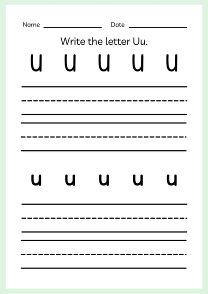 Preschool Alphabet Workbook