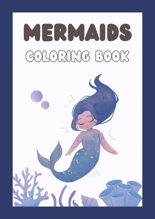 Purple Mermaids Coloring Book
