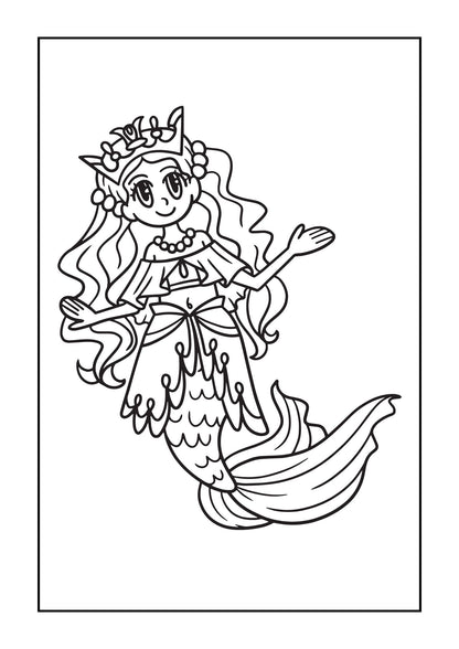 Purple Mermaids Coloring Book