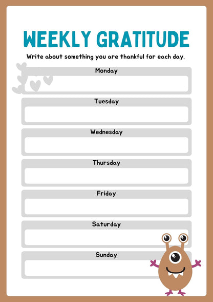 Gratitude Journal for Boys – 17 Colourful Pages of Positivity and Reflection