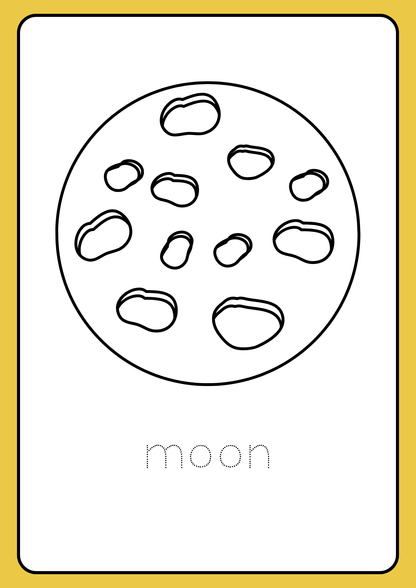 Outer Space Trace and Colour Book