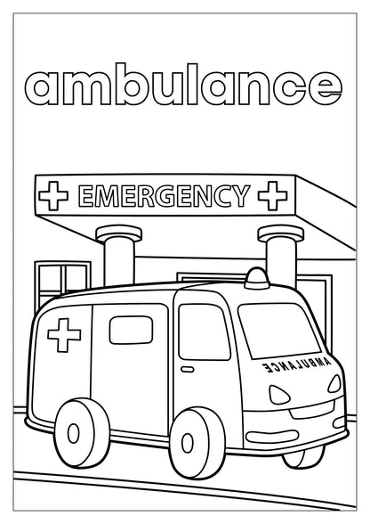 Transport Colouring Book